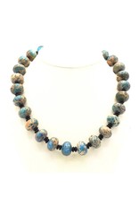 Necklace with blue Amazonite beads