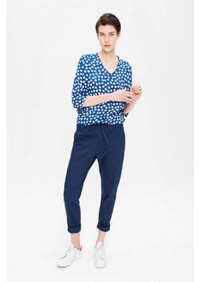 Zenggi Relaxed Pants in Cotton Mix Royal Blue