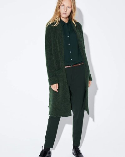Zenggi Loose fit mohair cardigan DEEP GREEN