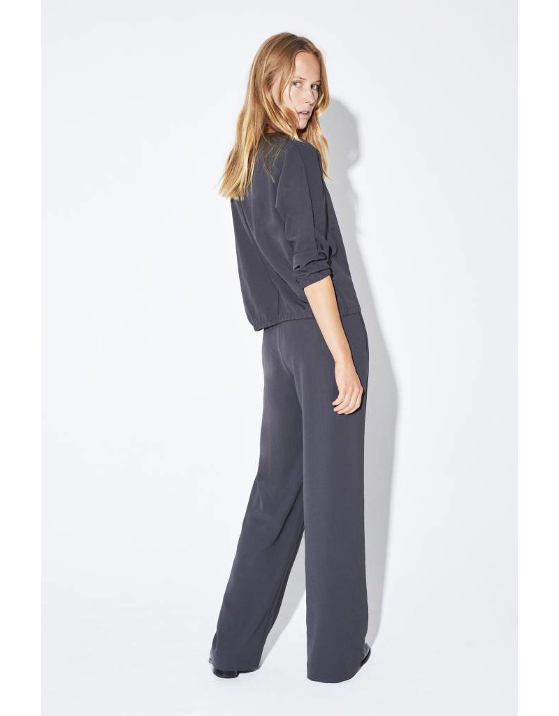 Zenggi WIDE LEG CREPE PANTS GREY