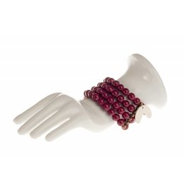 Mme Butterfly Armbanden keramiek parels bordeaux