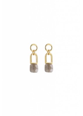 Studio Collect Flexible post earrings with labradorite