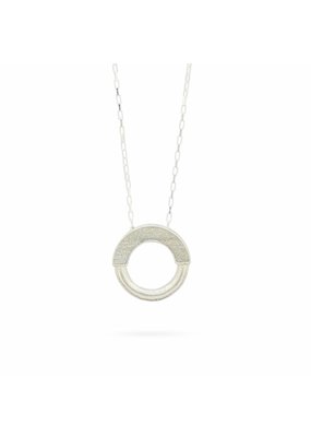 Ola Necklace Short Contrast Silver