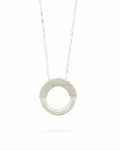 Ola Halsketting Kort Contrast Zilver