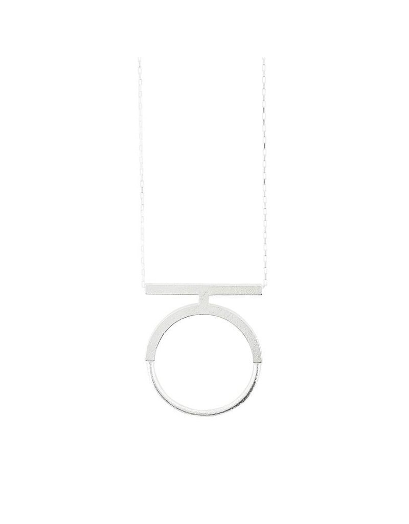 Ola Necklace Long Contrast I Silver