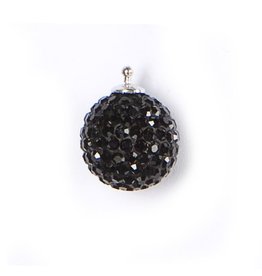 Heide Heinzendorff Earrings Change pendant crystal ball gold / black crystal