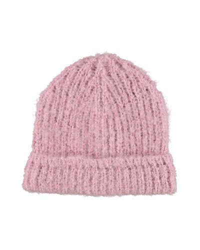 Roze wollige muts