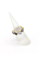 Adore Ring with gemstones iolite light blue