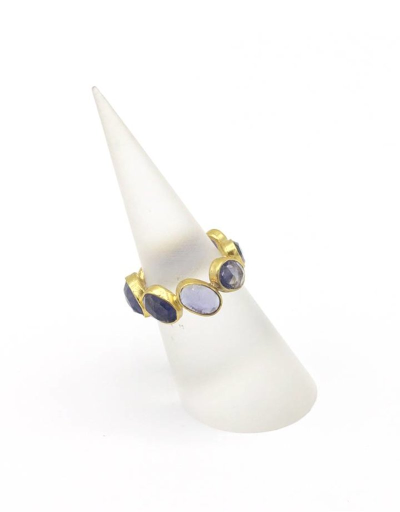 Adore Ring with gemstones iolite light blue