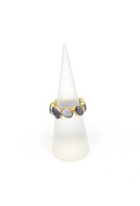 Adore Ring with gemstones iolite light blue