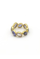 Adore Ring with gemstones iolite light blue