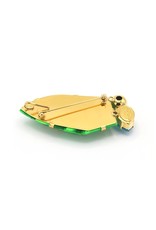 Philippe Ferrandis Brooch with large stone and 2 side stones Green / Blue