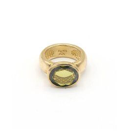 Heide Heinzendorff Ring with green crystal
