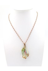 Andrea Marazzini Necklace rose gold big de art luminous green