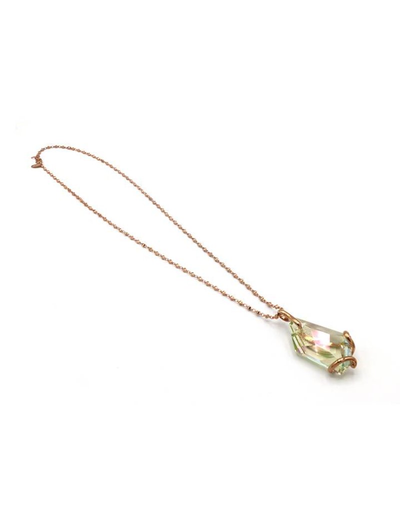 Andrea Marazzini Necklace rose gold big de art luminous green