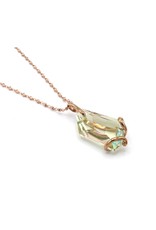 Andrea Marazzini Necklace rose gold big de art luminous green