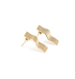 Earrings curles plane gold small