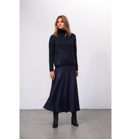 Zenggi LIGHT WEIGHT ROLL NECK KNIT MIDNIGHT BLUE