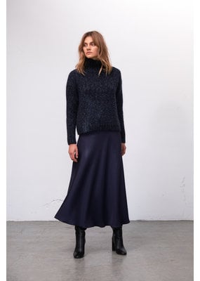 Zenggi LIGHT WEIGHT ROLL NECK KNIT MIDNIGHT BLUE