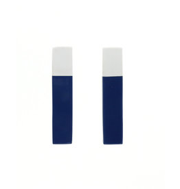 Earrings bar blue/white