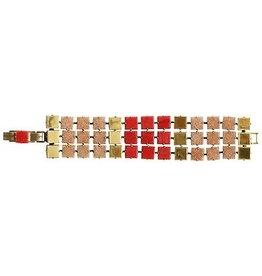 Konplott Bracelet cleo beige/red light antique brass