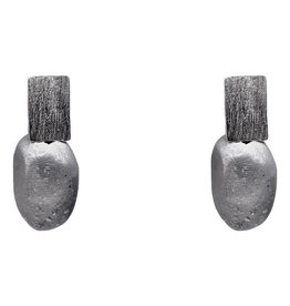 Marilia Capisani Basic Rolled Stone Earring - Silver