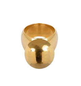 Wouters & Hendrix STATEMENT RING WITH BALL ELEMENT GOLD