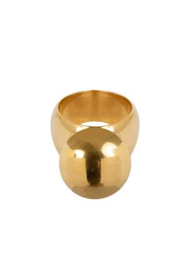 Wouters & Hendrix STATEMENT RING WITH BALL ELEMENT GOLD