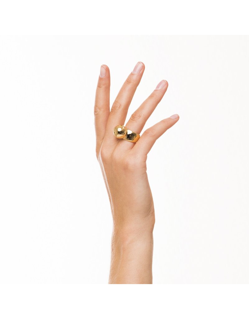 Wouters & Hendrix STATEMENT RING WITH BALL ELEMENT GOLD