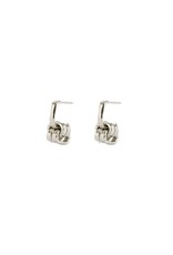 Wouters & Hendrix STUD EARRINGS WITH SERIES OF CHAIN ELEMENTS SILVER