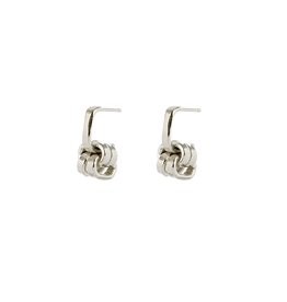 Wouters & Hendrix STUD EARRINGS WITH SERIES OF CHAIN ELEMENTS SILVER