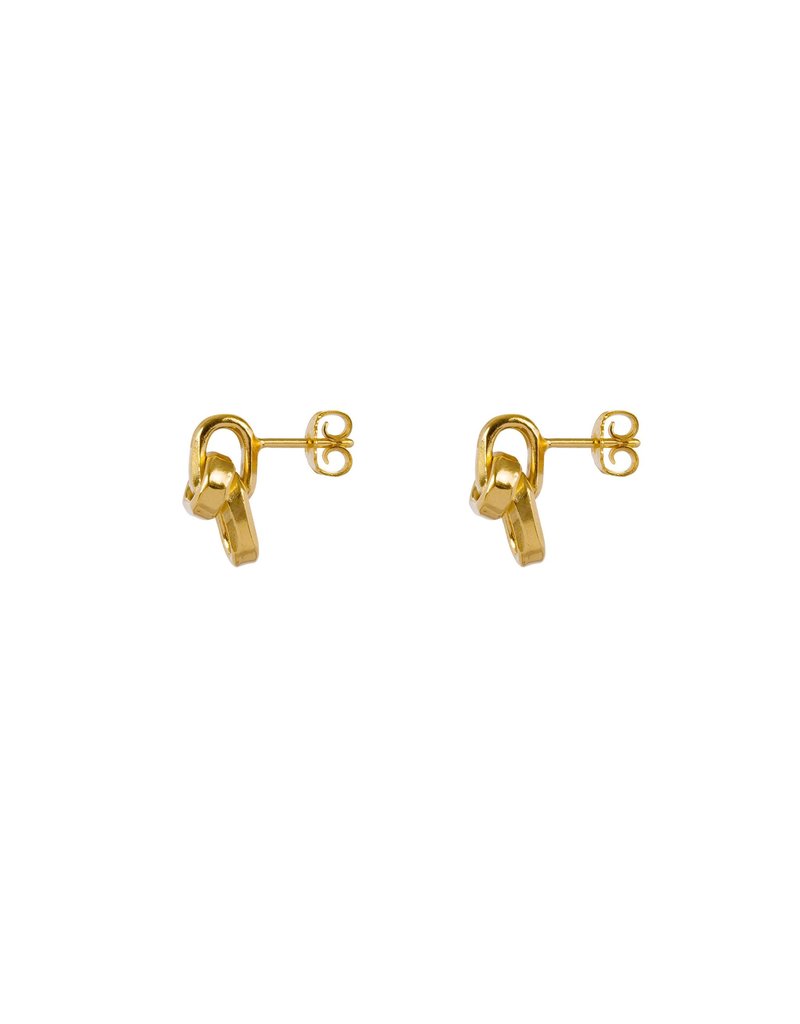 Wouters & Hendrix Copy of SUBTLE STUD EARRINGS WITH CHAIN ELEMENTS SILVER