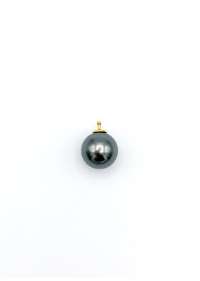 Heide Heinzendorff Changeable pendant round pearl 12mm silver/gray