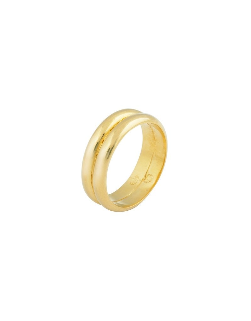 Studio Collect Double Half-Round Ring Gold