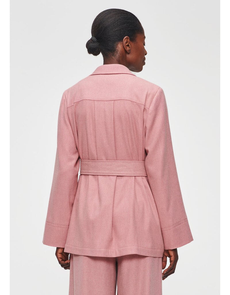 Zenggi Relaxed Flannel Jacket Cashmere Rose