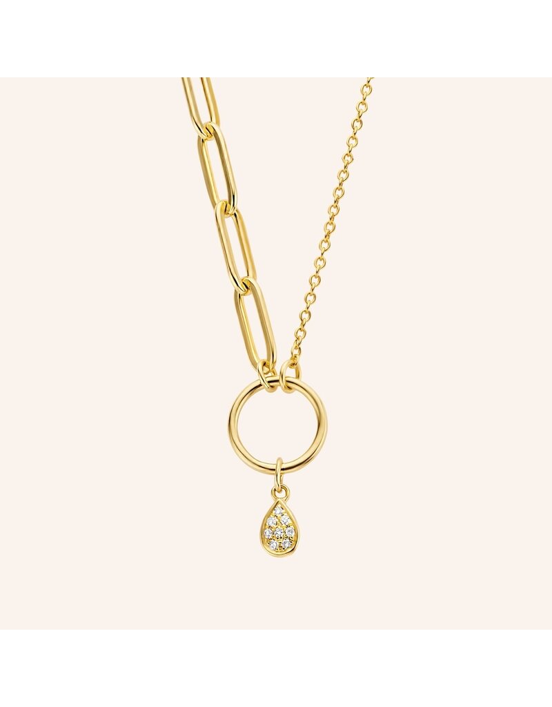 Diamanti per Tutti Necklace goldplated with 8 small diamonds