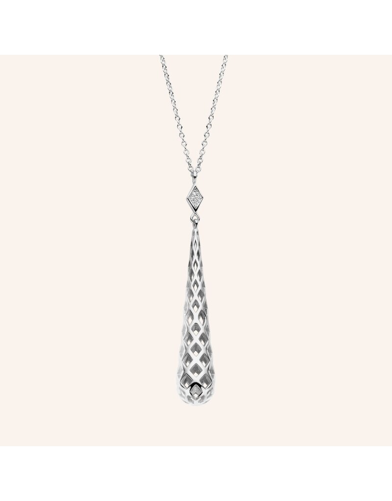 Diamanti per Tutti Silver necklace with 4 small diamonds