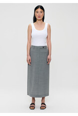 Zenggi Tropical wool straight skirt