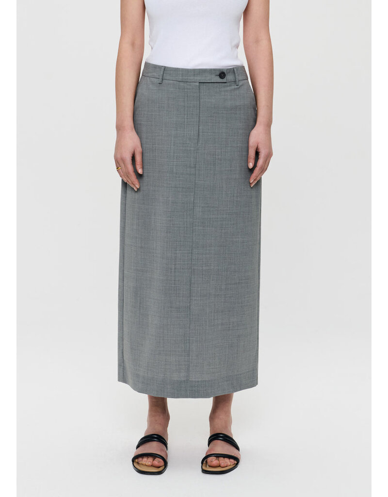 Zenggi Tropical wool straight skirt