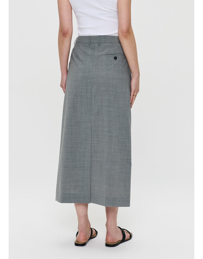 Zenggi Tropical wool straight skirt