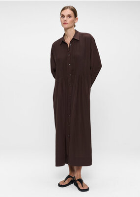 Zenggi Techno silk pleated shirt dress
