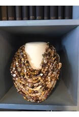 nature bijoux Collier 19strands mix oeil de tigre, agate, citrine, jasje dalmatien, ebene, graines…….