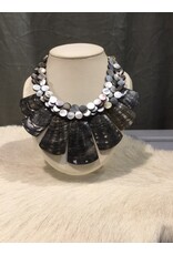 nature bijoux Collier nacre noir