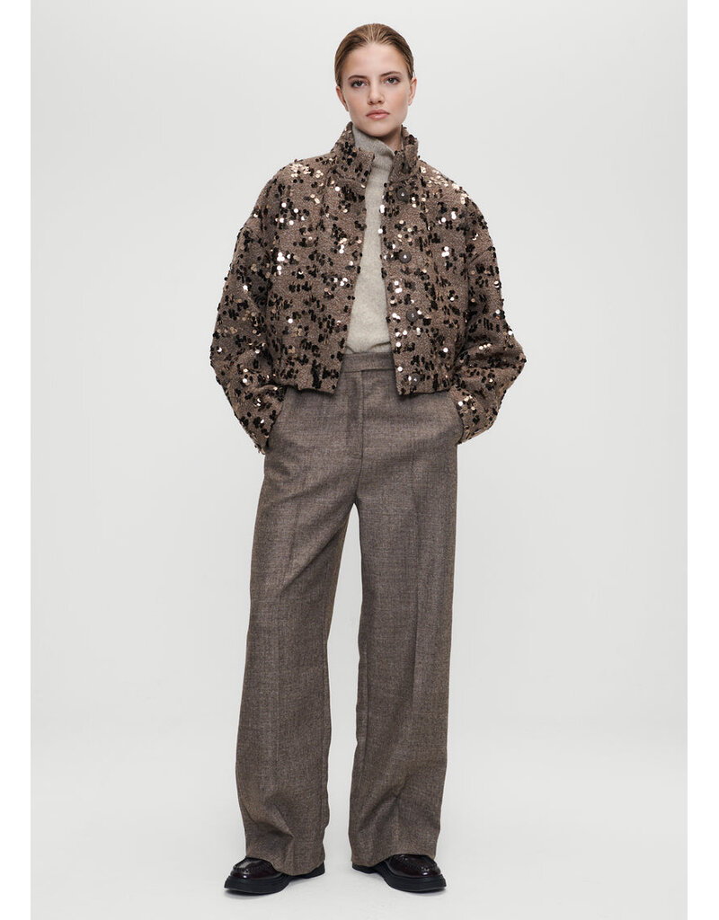 Zenggi Sequin Wool Cropped  jacket