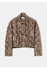 Zenggi Sequin Wool Cropped  jacket