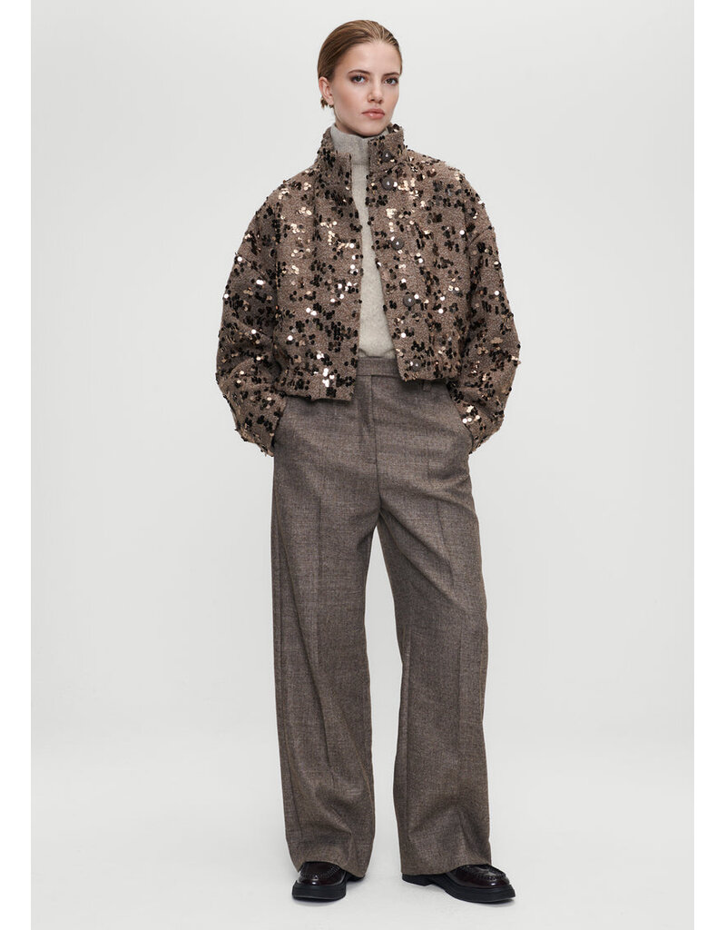 Zenggi Sequin Wool Cropped  jacket