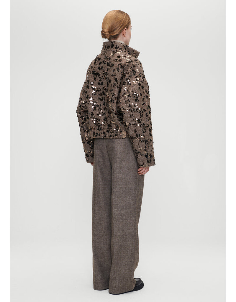Zenggi Sequin Wool Cropped  jacket