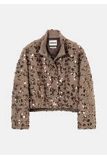 Zenggi Sequin Wool Cropped  jacket
