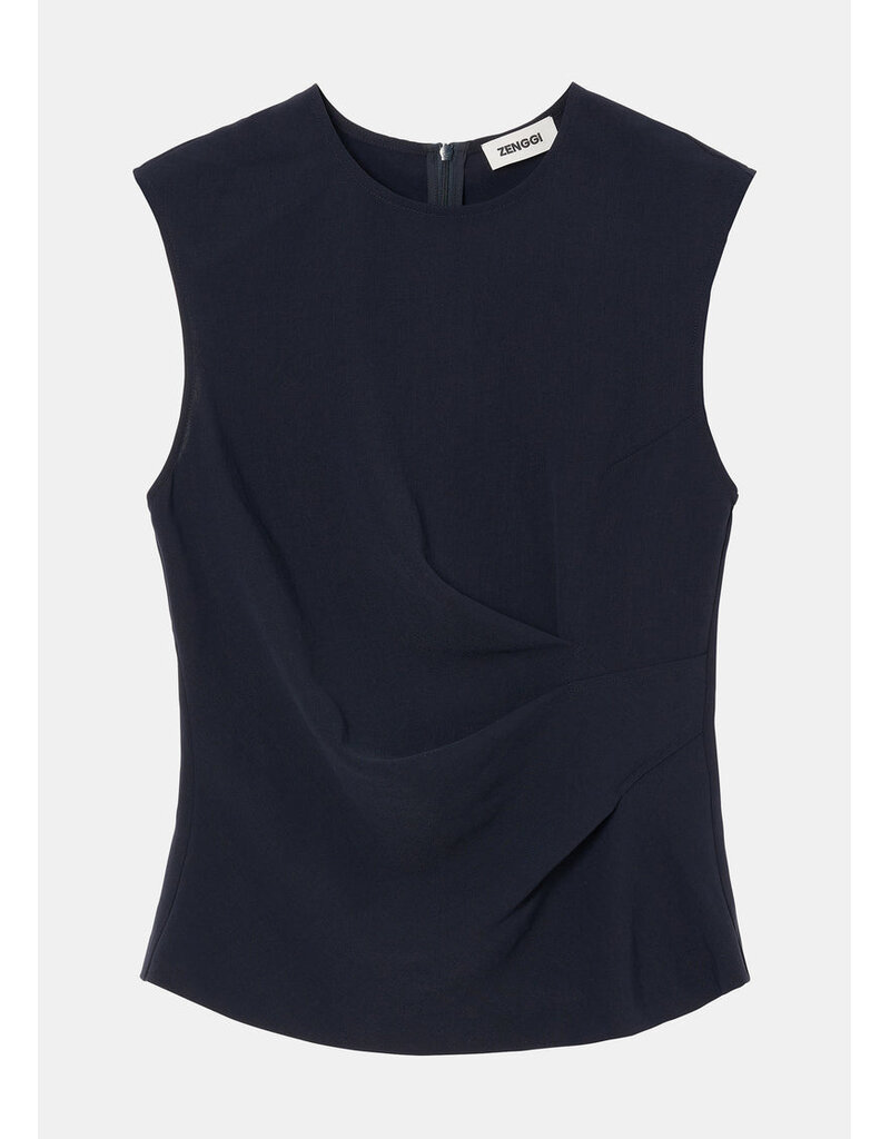 Zenggi Japanese crepe draped Top