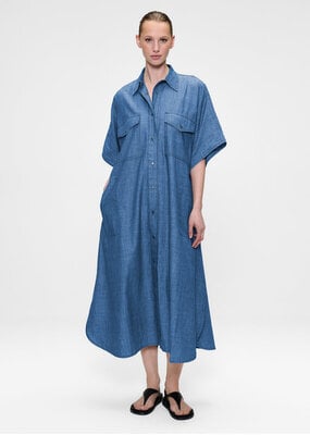 Zenggi Denim Chambray Kaftan dress